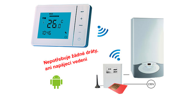 Výhody řešení bezdrátového termostatu pro dálkové ovládání topení
